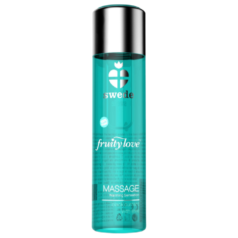 ÓLEO DE MASSAGEM DE EFEITO AQUECENTE FRUTO SUECO DE GROSELHA PRETA E LIMÃO 120 ML.